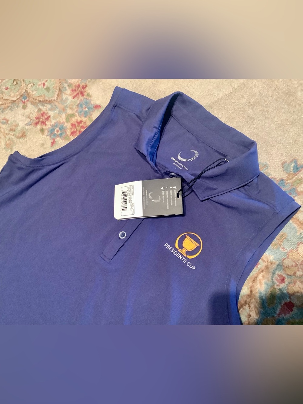 Zero Restriction Women's Navy Presidents Cup Polo - Performance Golf Top Sz L